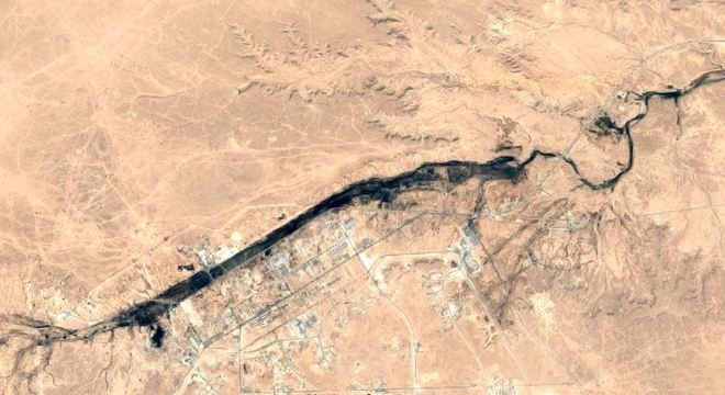 Imagem de satélite mostra a base de Ain Al-Assad, no Iraque
Reprodução Google Maps