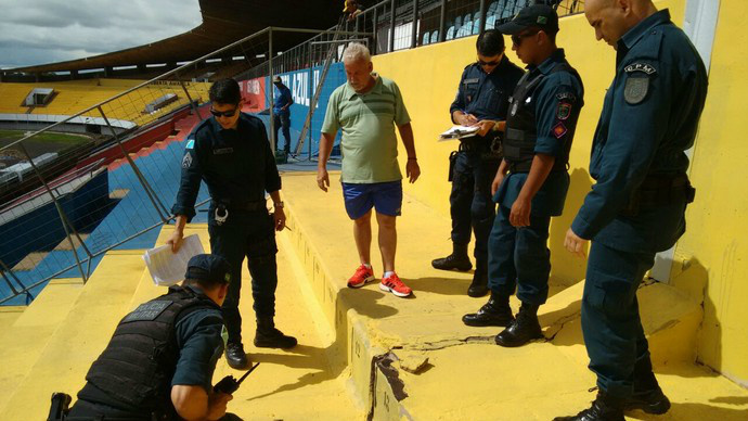 PM faz pente-fino no estádio Morenão e cobra reforço na segurança Hélder Rafael