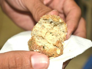 Mistura de ingredientes deixa salgadinho mais seco, mas sem grandes alterações no sabor. (Foto: Paulo Francis)