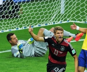 Comemoração em goleada de 7 a 1, na Copa do Mundo de 2014 - Divulgação