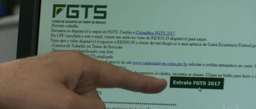 Novo golpe pode consultar movimentação de contas inativas do FGTS Reprodução/TV Globo