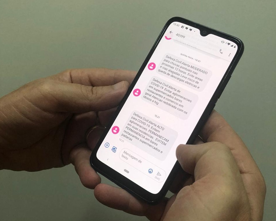 Covid-19: Defesa Civil emite novo alerta via SMS EnfoqueMS