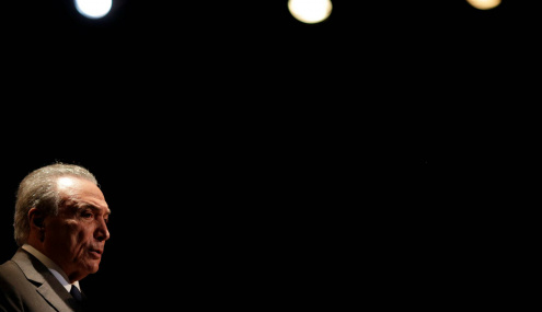 Temer discursa em evento em Brasília. UESLEI MARCELINO REUTERS