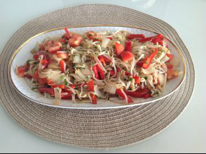 Aprenda a fazer Salada de broto de feijão