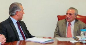 Governo espera que Petrobras decida sobre crise do gás até sexta-feira Governador do Estado, Reinaldo Azambuja (PSDB), em conversa com Michel Temer (PMDB) esta semana. (Foto: Marcos Correa / Presidência da República)