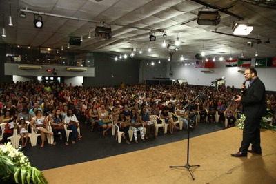 Educadores lotaram o Espaço Esperança na abertura da Semana Pedagógica – A. Frota

