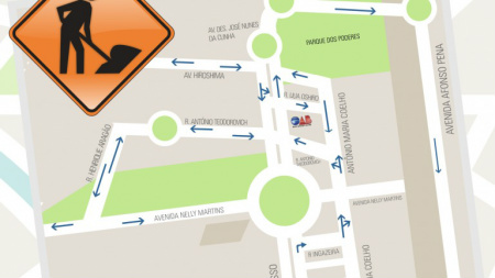 Interdição da Av. Mato Grosso: Agetran recomenda caminhos alternativos Rota alternativa/Divulgação