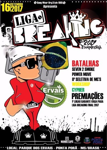 Ponta Porã receberá o ´Liga Breaking´ pela 1ª fez no Parque dos Ervais Ponta Porã receberá o ´Liga Breaking´ pela 1ª fez no Parque dos Ervais