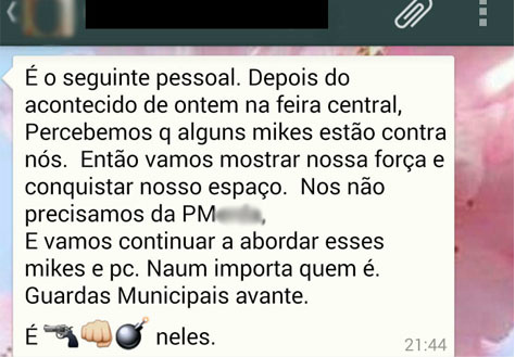 Via WhatsApp/MidiaMax