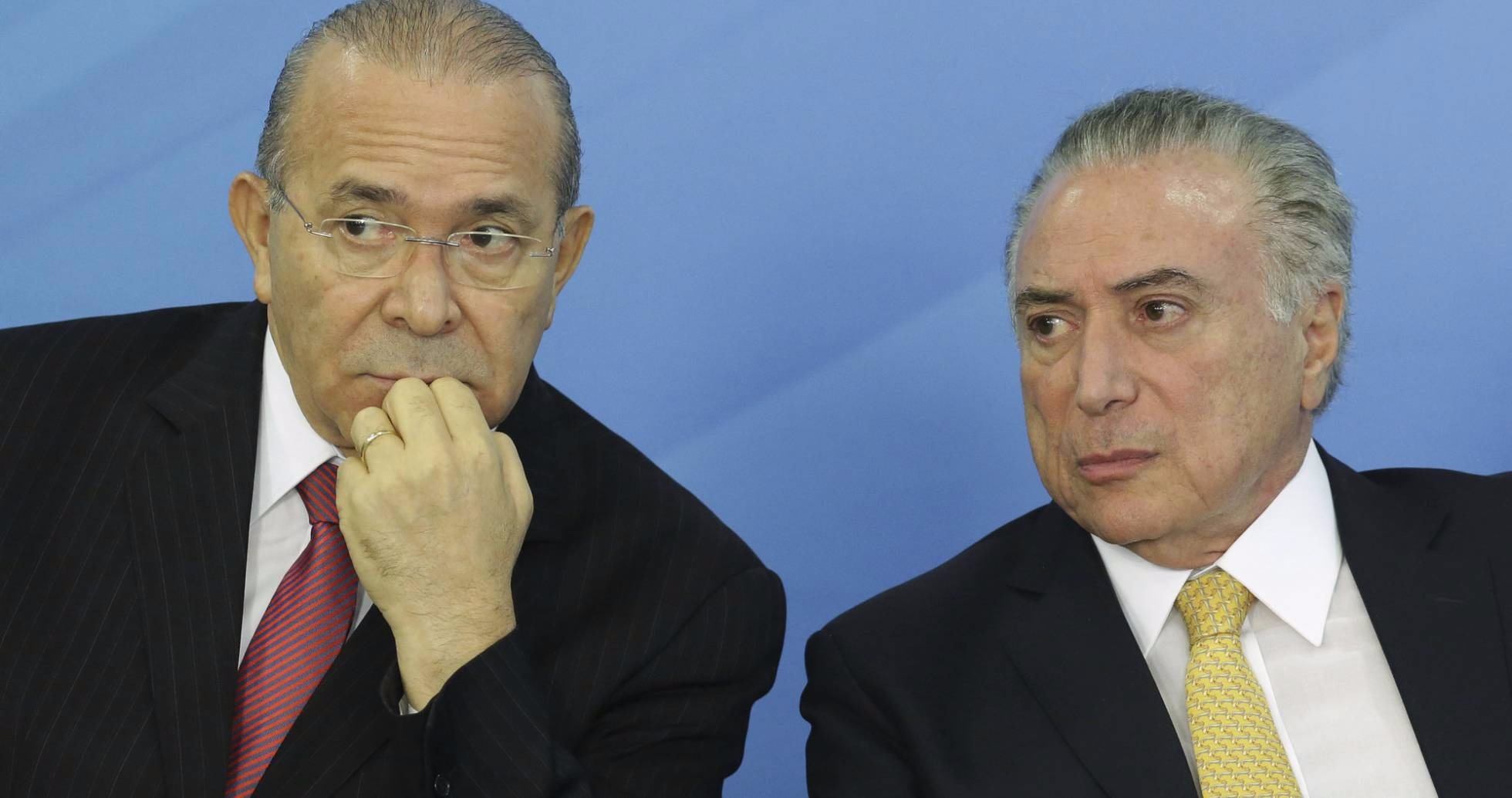 Eliseu Padilha e Michel Temer, nesta terça-feira. ERALDO PERES - AP