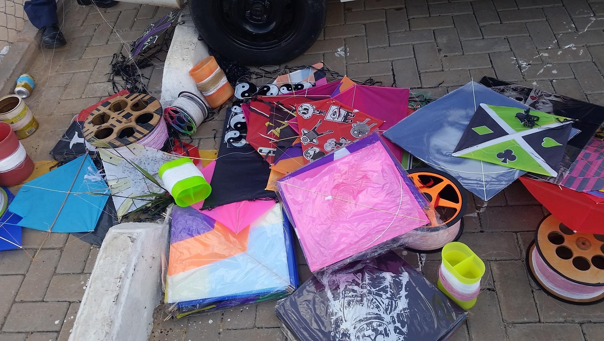 Material apreendido pela polícia em fiscalização.