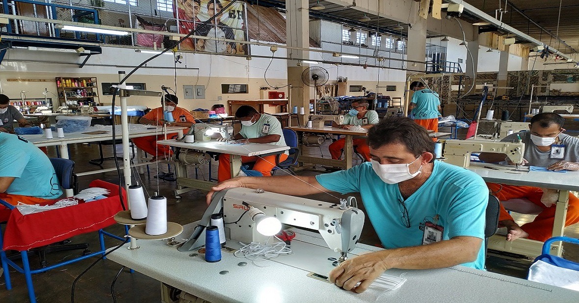 Maior presídio do Estado já distribuiu cerca de 14 mil máscaras de proteção