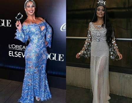 Valesca Popozuda paga R$ 5,8 mil em fanatasia de iemanja, a mesma escolhida por Juliana Paes Valesca e Juliana têm a mesma ideia de fantasia Foto: Instagram