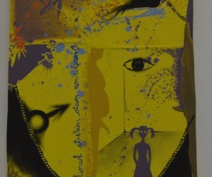 Artista escreveu de trás para frente: 