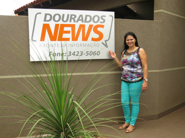 Neste domingo (23) O Dourados News completa 14 anos online Fachada das novas instalações do Dourados News
