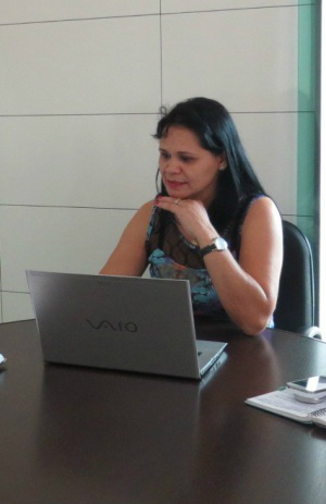 Neste domingo (23) O Dourados News completa 14 anos online Andreia Medeiros Rodrigues promete novidades 'impactantes' para 2015 no Dourados News (Foto: Thalyta Andrade)