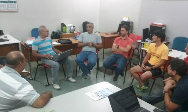 Reunião realizada na manhã de hoje na sede da Funed, quando foi decidida a realizada na 1º prova internacional de clclismo.
