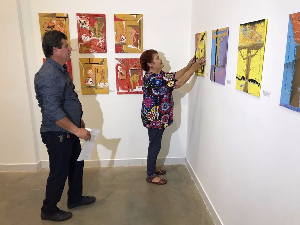 Obra de arte voltou a ser exposta após apreensão da polícia (Foto: Alysson Maruyama)
