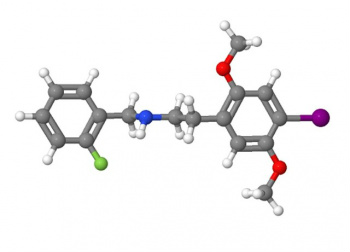 Anvisa inclui 12 novas substâncias em suas listas de entorpecentes e psicotrópicos Modelo 3D da substância alucinógena 25I-NBF (Foto: Reprodução/JMOL)