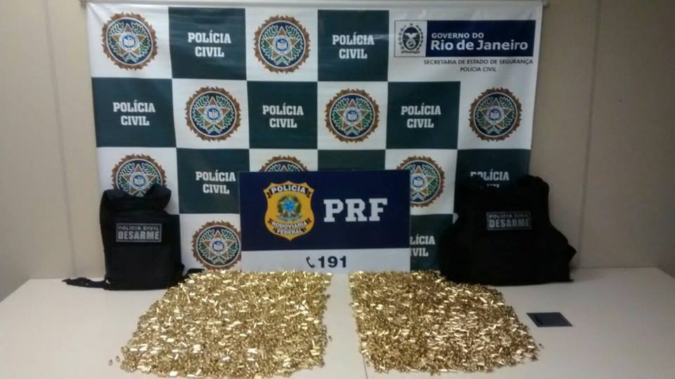 Munições apreendidas em operação conjunta. - Foto: PRF