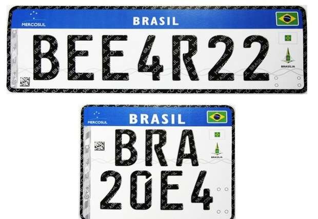 Placas do Mercosul começam a valer em 3 de fevereiro, diz Detran Placas do Mercosul começam a valer em 3 de fevereiro, diz Detran