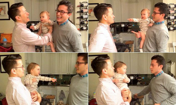 Bebê não consegue se decidir após conhecer irmão gêmeo de seu pai e troca de colo constantemente em vídeo hilário (Foto: Stephen Ratpojanakul)