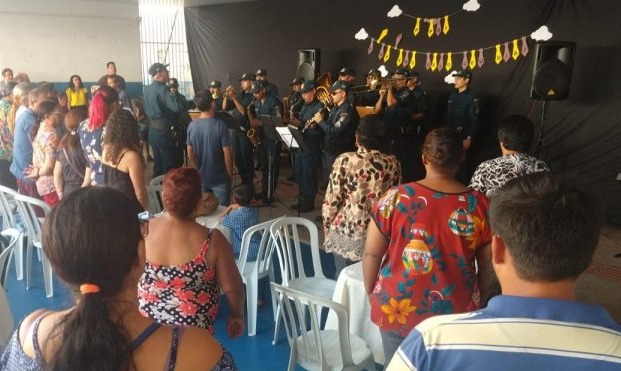 Corpo Musical da PM se apresenta no Instituto para Cegos em Campo Grande Corpo Musical da PM se apresenta no Instituto para Cegos em Campo Grande