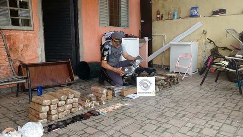 Ex-dirigente de partido do MS é preso por tráfico em São Paulo Foram encontrados 72 kg de entorpecentes no interior do imóvel, em Marília (SP) - Foto: Divulgação