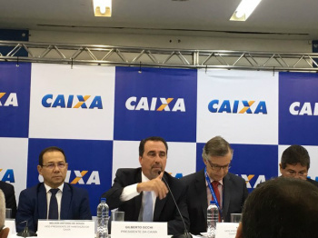 Presidente da Caixa Gilberto Occhi, durante coletiva de imprensa de apresentação do balanço de 2016. (Foto: Marta Cavalini)