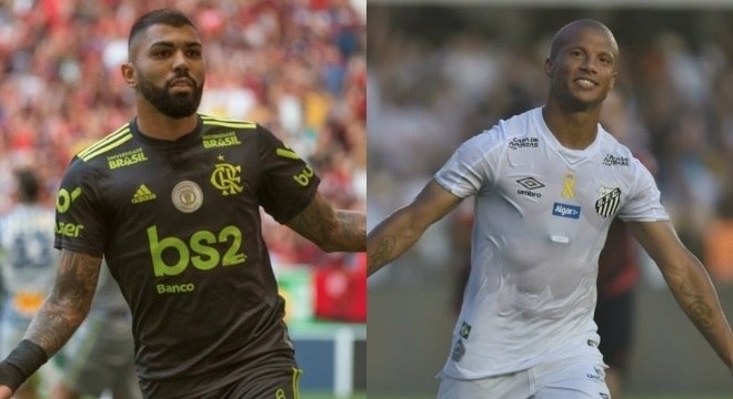 Quem ganhar o duelo Flamengo x Santos deve levar o Brasileirão Gabigol e Sánchez são duas das estrelas do jogo deste sábado
Arte/R7