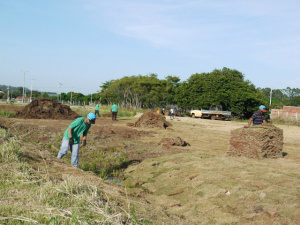 Festa do Peixe será no final de março e terá 2 lagos para pesca Parque começa a receber os reparos para a festa que acontece no final de março em Dourados - Foto: Divulgação/Assecom