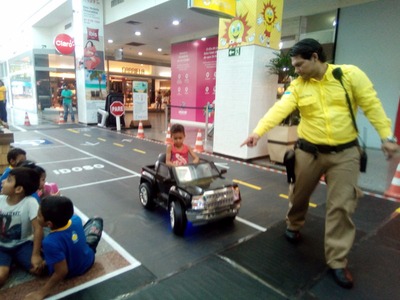 Mini Cidade no shopping é ação educativa da Agetran para as crianças de primeiro ano da Rede Municipal de Ensino – Divulgação