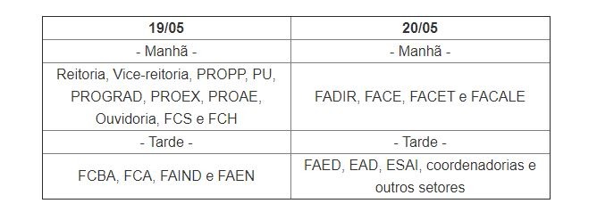 Vacinação para professores da UFGD e da UEMS começa nesta terça na Cidade Universitária