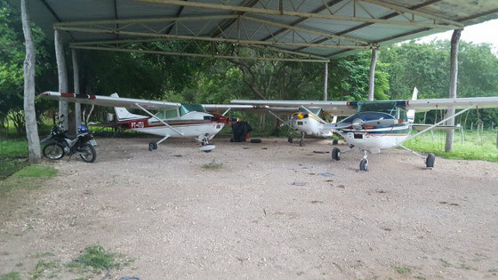 Aeronaves apreendidas pela PF por estarem sendo utilizadas para tráfico de drogas - Foto: Divulgação