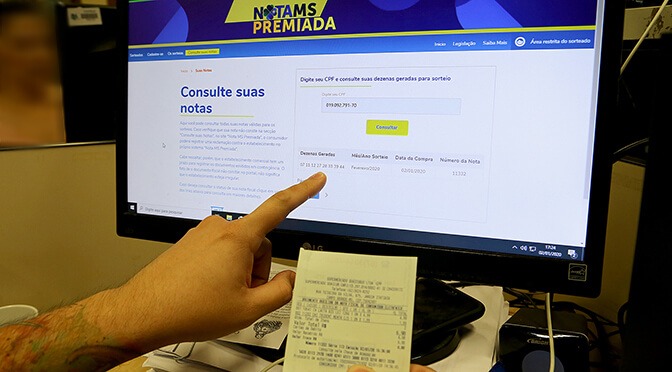 Mais de 200 ganhadores do Nota MS Premiada ainda não resgataram o prêmio na Capital