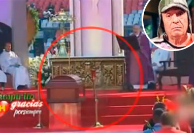 Vídeo com suposto 'fantasma' de Chespirito em missa para Bolaños bomba na web. Assista!