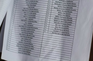 Lista mostra mais de 700 trabalhadores cadastrados, mas UTR só comporta 200, segundo catadores. (Foto Marcos Ermínio)