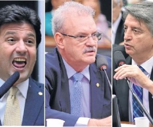 Falta de fonte de recursos deixa os deputados de MS sem rumo Os deputados federais Mandetta, Geraldo Rezende e Dagoberto - Divulgação/Agência Câmara