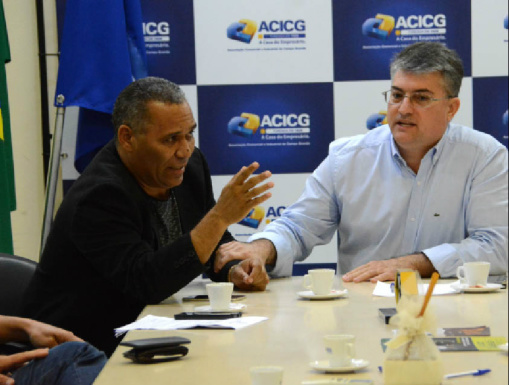 Vereador Chiquinho Telles discutiu projeto, na semana passada, na Associação Comercial - Foto: Álvaro Rezende/ Correio do Estado