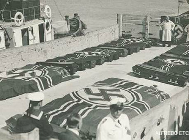 Dois remanescentes da tripulação do Graf Spee vivem na Argentina e um no Uruguai
Foto: Alfredo Etchegaray / BBC