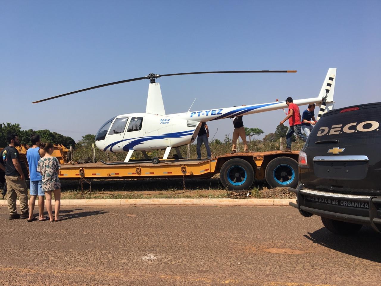 Deco assume investigações sobre apreensão de helicóptero do tráfico Deco assume investigações sobre apreensão de helicóptero do tráfico
