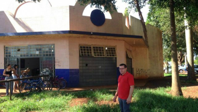 Pepa em visita ao posto de saúde do Jardim Maracanã
