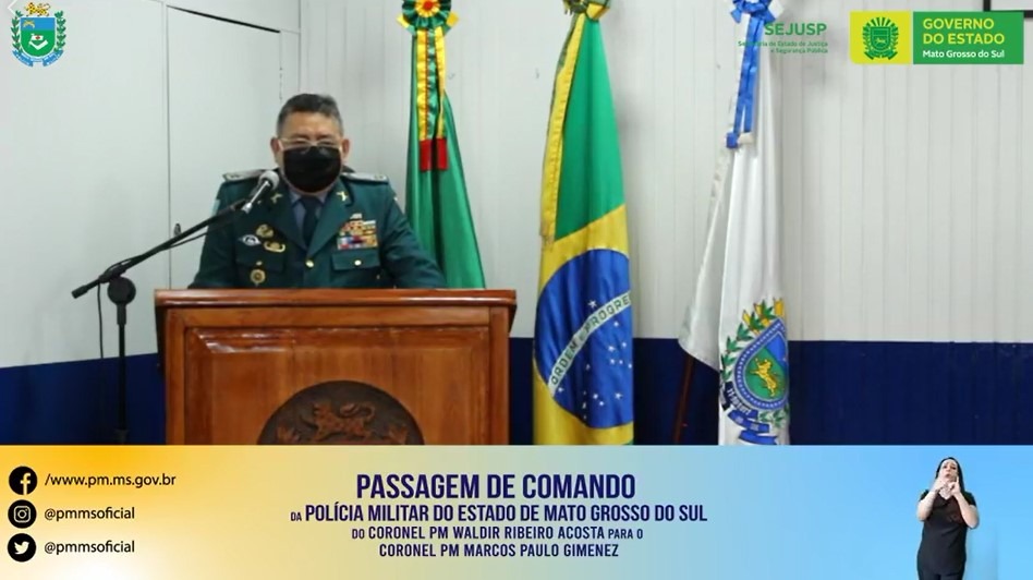 Coronel Marcos Paulo Gimenez assume oficialmente o Comando Geral da PM em MS Divulgação
