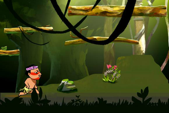 Em lugar de armas, monstros e inimigos armados, o novo jogo terá índios, flechas e bichos e elementos visíveis da Floresta AmazônicaDivulgação/Nadja Woczikosky Marin