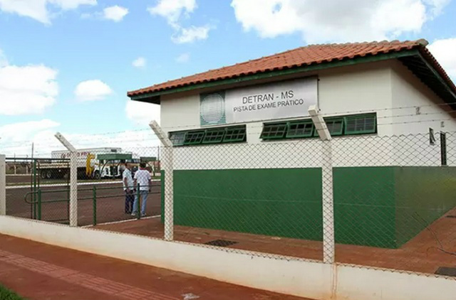 Pista para exame prático em Dourados é a primeira implantada no interior do Estado (Foto: Divulgação)