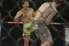 Fornecido por Ag. Fight Lyoto aplica chute que acabaria com a luta logo no primeiro round - Jéssica Portasio