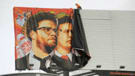 AFPCopyright British Broadcasting Corporation 2014 Cartaz que promovia o filme é retirado após Sony ter cancelado lançamento devido a ameaças de hackers