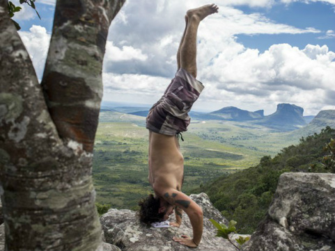 Leonardo Maceira no Vale do Capão, na Bahia (Foto: Leonardo Maceira/Arquivo pessoal)