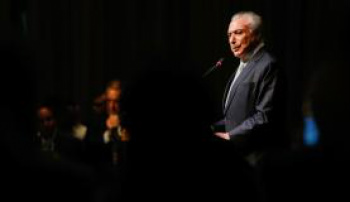 Presidente Michel Temer durante jantar no Clube Atlético Monte Líbano Beto Barata/PR