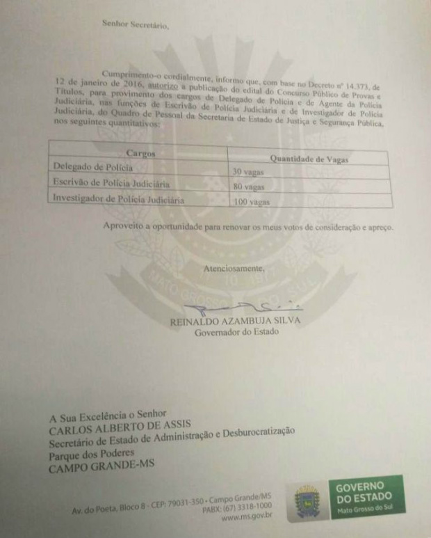 Governo autoriza concurso da Polícia Civil com 210 novas vagas Governo autoriza concurso da Polícia Civil com 210 novas vagas